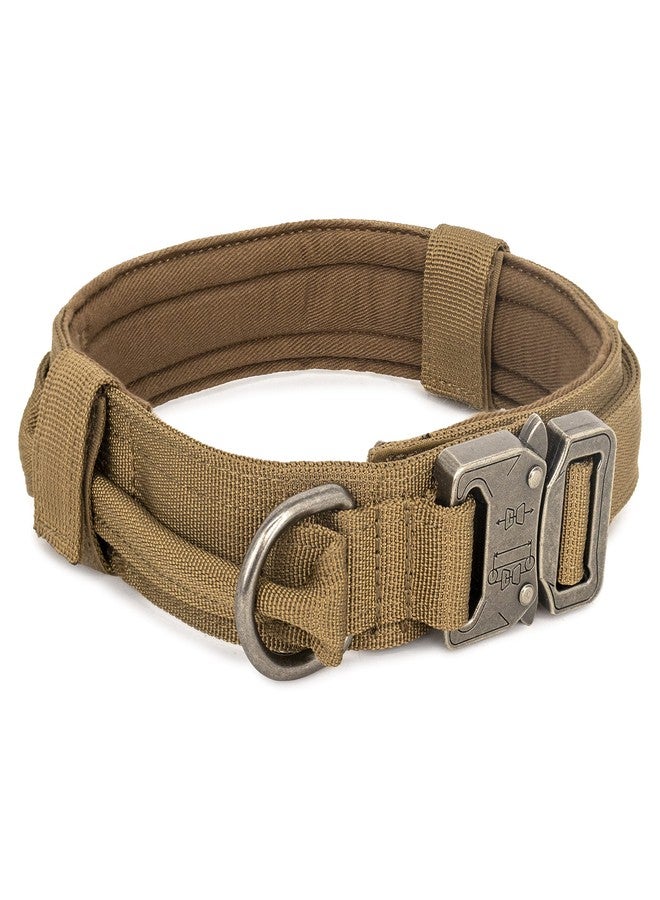 WOLF TACTICAL طوق تكتيكي للكلاب من وولف تاكتيكال - شديد التحمل للكلاب الكبيرة - لون بني فاتح مقاس XL - Image 2