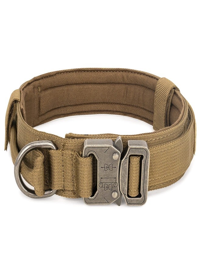 WOLF TACTICAL طوق تكتيكي للكلاب من وولف تاكتيكال - شديد التحمل للكلاب الكبيرة - لون بني فاتح مقاس XL - Image 1