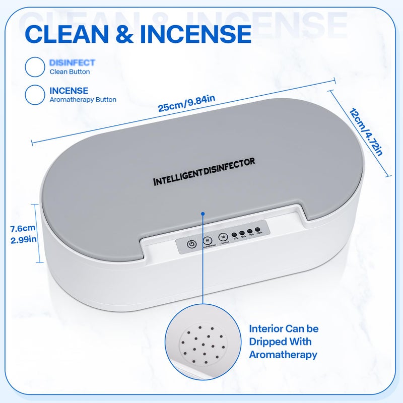GoLashFun Nail Tool Sterilizers Box, Blue Light Cleaning Nail Sterilizer Machine, Convenient & Efficient Health Protection For Manicure & Beauty Salon Tools, Jewelry, Glasses, Phone - Image 5