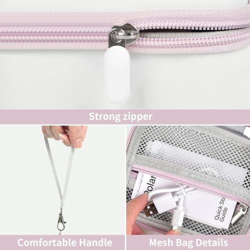 ANKHOH Digital Camera Case for Polaroid Go Generation 2 Gen 2/9035/9071/9070 Instant Mini Camera, Instax Film Cameras Storage with Mesh Pocket for Photo, Stickers (Box Only) (White-purple) - Image 2