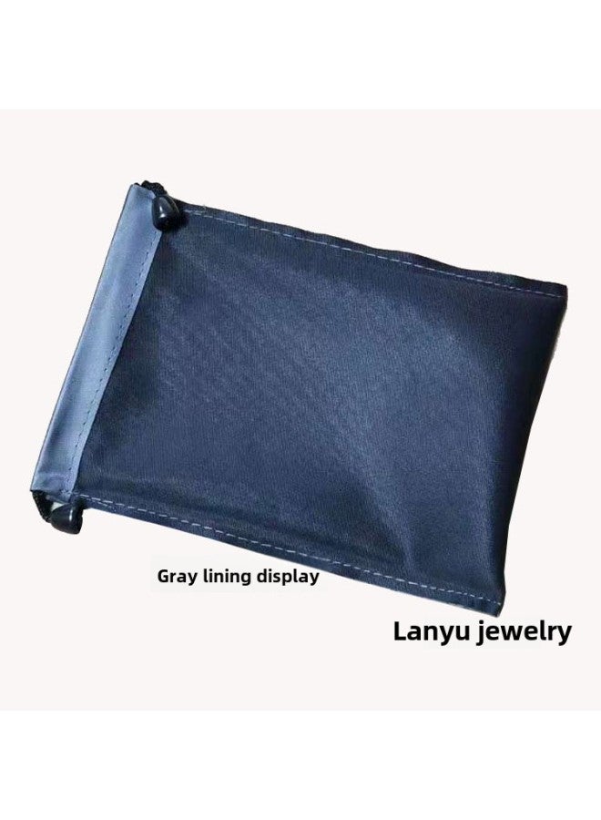 Earphone Protection Bag Mobile Phone Charging Treasure Storage Bag Bunched Flannel Bag Drawstring Gift Bag-Color:Grey-Dimensions:7*11  - Image 5