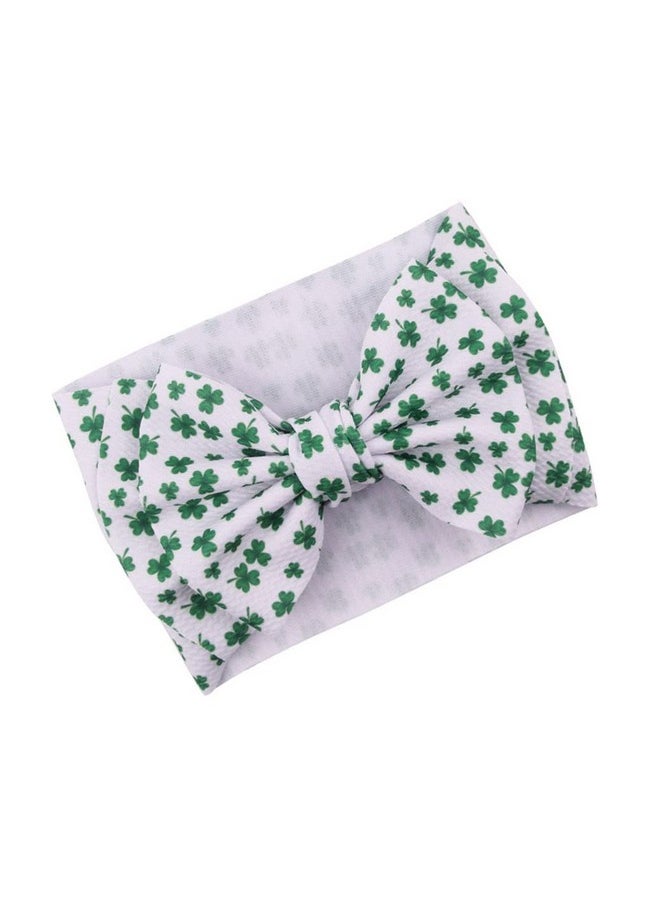 JustMyDress JustMyDress St.Patrick Green Headband Turban Baby Girls St.Patrick Day Hair Band Bow JHSP20 (Turban-D1)  - Image 1