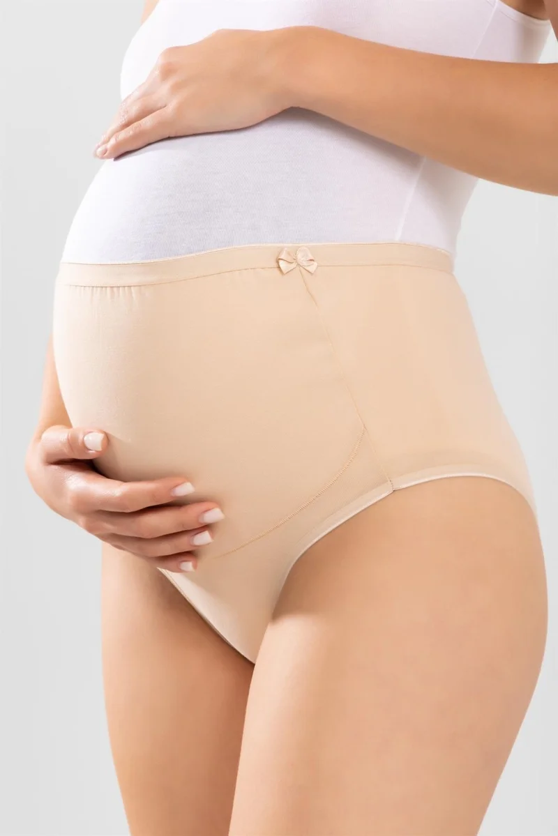 Baykar Women's Cotton Lycra Maternity Panties Skin Color