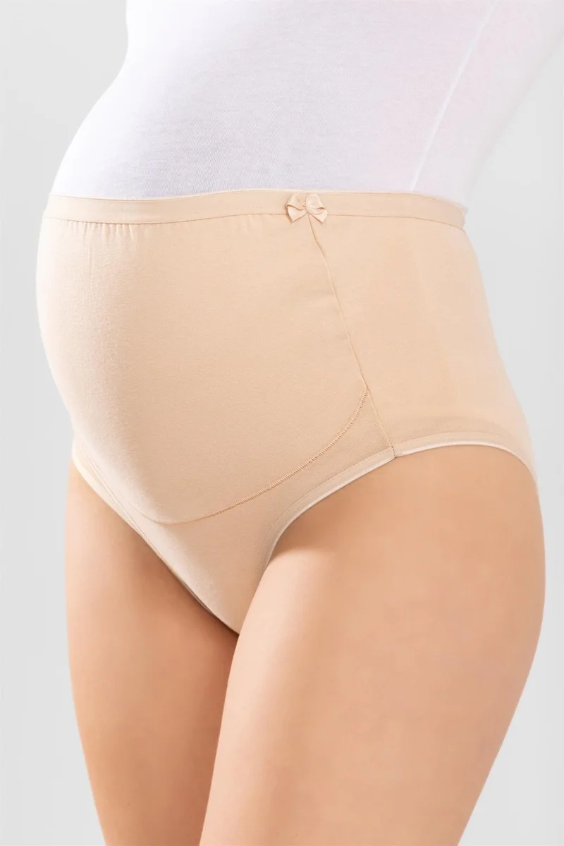 Baykar Women's Cotton Lycra Maternity Panties Skin Color