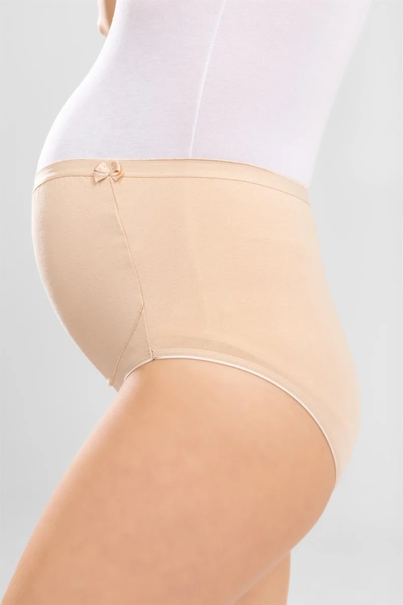 Baykar Women's Cotton Lycra Maternity Panties Skin Color