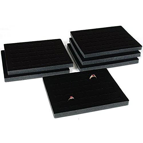 FindingKing (6) 36 Ring Slot Black Tray Inserts Travel Showcase Displays - Image 1
