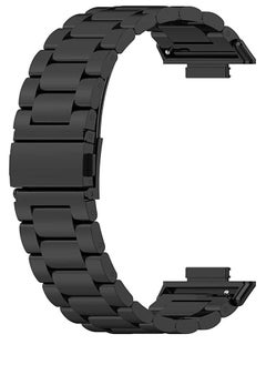Watch Metal Band for Huawei Fit 2, Huawei Watch Fit 2 Adjustable Stainless Steel Bracelet Compatible with Huawei Watch Fit 2 Black  - Image 1
