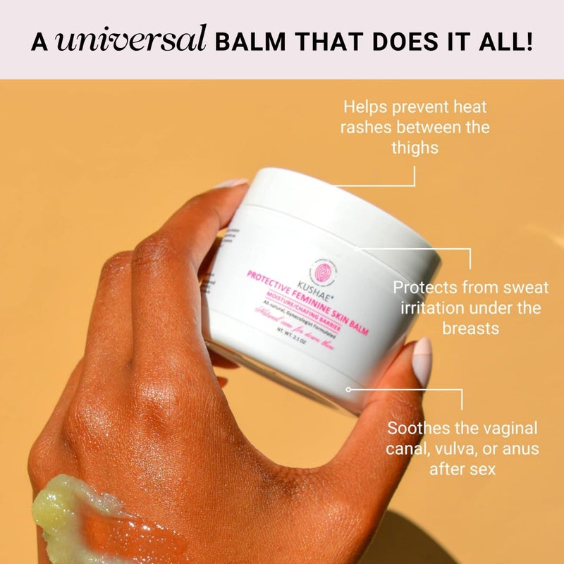 Kushae Protective Feminine Skin Balm, Refreshing & Soothing Vulva Moisturizer for Feminine Dryness, Menopausal Dryness, Fragrance-Free Vulva Care Products, 2.1 oz - Image 3