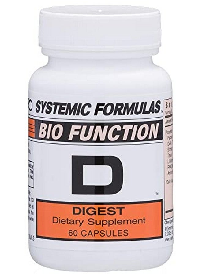 Systemic Formulas - Bio Function 17 D Digest 60 Capsules Helps Digestion Of Heavy Meals And Absorption Of Nutrients - Image 1