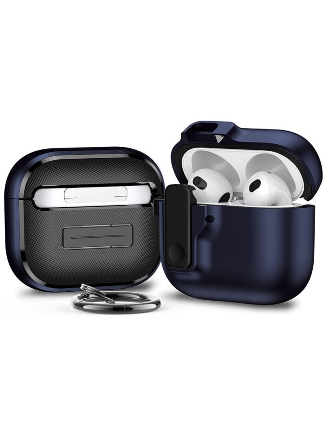 Generic - Elastic Cover Airpods 4 Generation Protective Cover Drop-resistant 2024 Suitable For Apple Earphone Case Simple Airpods Case-Color:Blue-Applicable Models:Airpods 1/2 Generation - Image 1