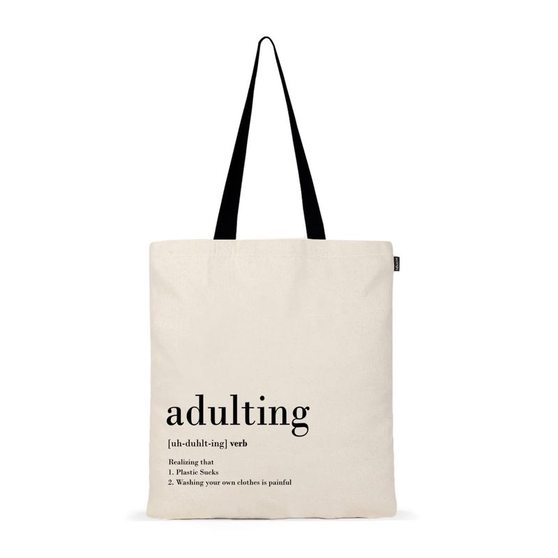 EcoRight Ecoright Aesthetic Canvas Tote Bag for Women, Reusable Cotton Tote Bag for Grocery, Shopping, Beach & Daily Use  - Image 1