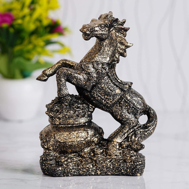 Webelkart Premium Horse Statue Showpiece for Home Decorative Items, Decorative Item for Gifts, Showpiece for Home Decoration- 7 Inch - Image 1