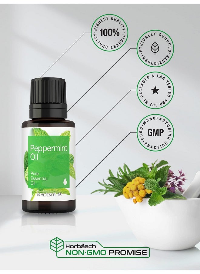 Horbaach Horbäach Peppermint Essential Oil | .51 fl oz (15mL) | for Massage, Bath, Diffuser, Aroma Spray & More  - Image 5