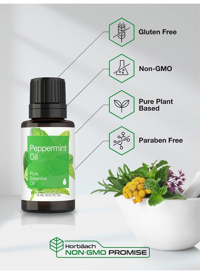 Horbaach Horbäach Peppermint Essential Oil | .51 fl oz (15mL) | for Massage, Bath, Diffuser, Aroma Spray & More  - Image 4