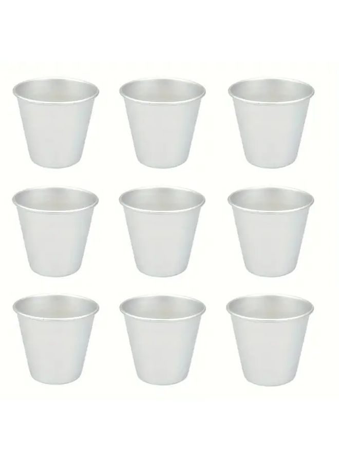 Silvery 9pcs Aluminum Extra Deep Popover Pan Nonstick Easy Clean - Image 1