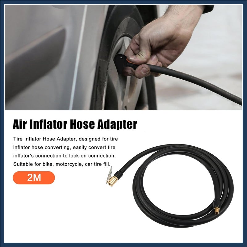 INFINAUTO 2m Car Tire Inflator Extension Hose Chuck Adapter - Image 2