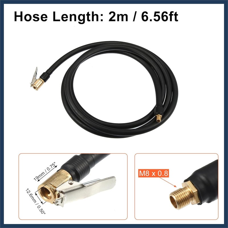 INFINAUTO 2m Car Tire Inflator Extension Hose Chuck Adapter - Image 4