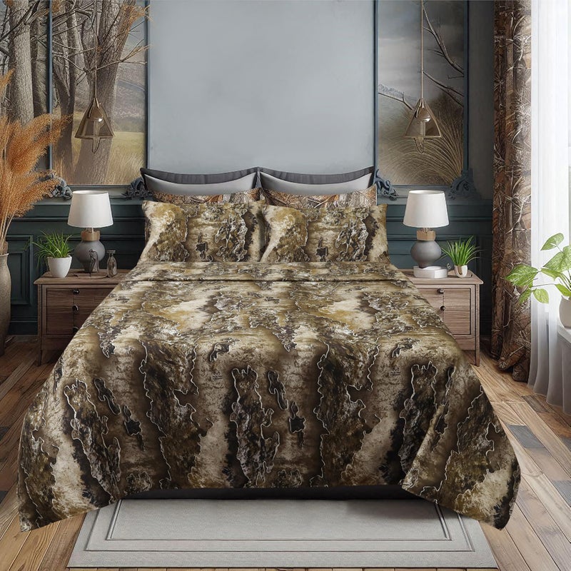 VISI-ONE RealTree Excape Queen Camo 4 Piece Sheet Set â€“ Lightweight, Cooling, Wrinkle-Free Microfiber 15" Deep Pocket Sheets, Unisex Rustic Western Farmhouse Style Made to Complement all Living Spaces - Image 2