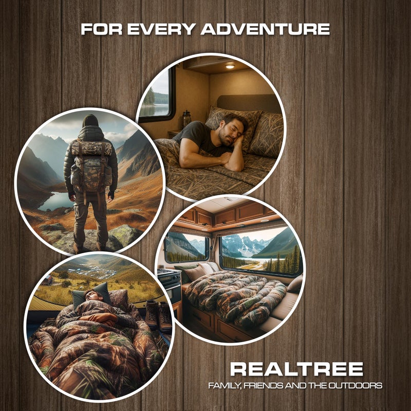 VISI-ONE RealTree Excape Queen Camo 4 Piece Sheet Set â€“ Lightweight, Cooling, Wrinkle-Free Microfiber 15" Deep Pocket Sheets, Unisex Rustic Western Farmhouse Style Made to Complement all Living Spaces - Image 5