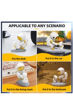 KASTWAVE Astronaut Figures Toys Modern Astronaut Desktop Decor Statue Spaceman Dog Ornament for Car Dashboard Living Room Home Office Gift  - Image 4