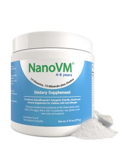 NanoVM 4-8 Years, Allergen-Free Kids Multivitamin, Unflavored Powdered Vitamins, Multivitamin Powder with 14 Vitamins & 13 Minerals, Low-Carbohydrate Vitamin Supplements, 275g - Solace Nutrition