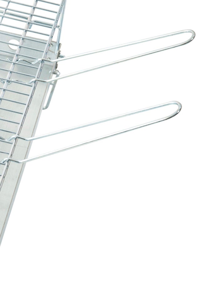 السنيدي شواية متنقلة، شواية خارجية، فضي، مقاس59.5*33*35سم - Image 4