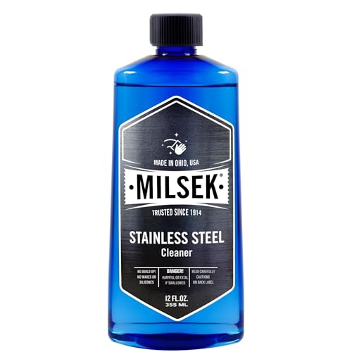 Milsek Stainless Steel Cleaner - Multipurpose Cleaning Supplies for Home and Kitchen Appliances, Sink, Stovetop, Dishwasher, Microwaves and Refrigerators - 12 Fl Oz (Pack of 1) - Image 1