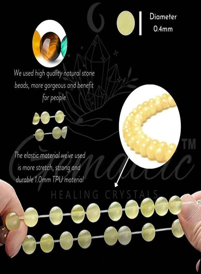 Gemaltic Healing Crystals Gemstones Round Beads Stone Crystal Stretch Bracelets Unisex (10MM, Multicolour Tiger Eye) - Image 5