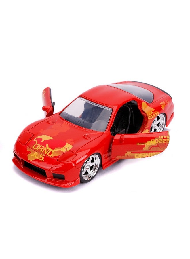 Jada Toys Fast & Furious 1:32 Orange JLS Mazda RX-7 Die-Cast Car, Toys for Kids and Adults - Image 2