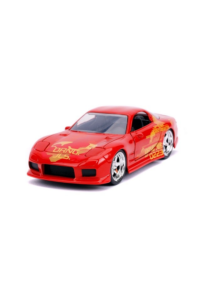 Jada Toys Fast & Furious 1:32 Orange JLS Mazda RX-7 Die-Cast Car, Toys for Kids and Adults - Image 1