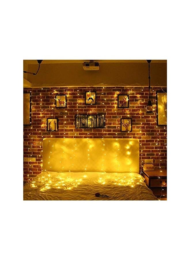 The Bros Window Curtain String Light 300 led Curtain Light Curtain Lights led Icicle Christmas String Fairy Wedding Lights for Wedding Party Home Garden Bedroom Outdoor Indoor Wall decorations(Warm White)  - Image 5
