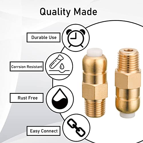 PWACCS Pressure Washer Thermal Relief Valve Kit, Replacement Thermal Release Valve for Power Washer, General Pressure Washer Pump Parts, 1/4 Inch NPT, 2 Pack - Image 3