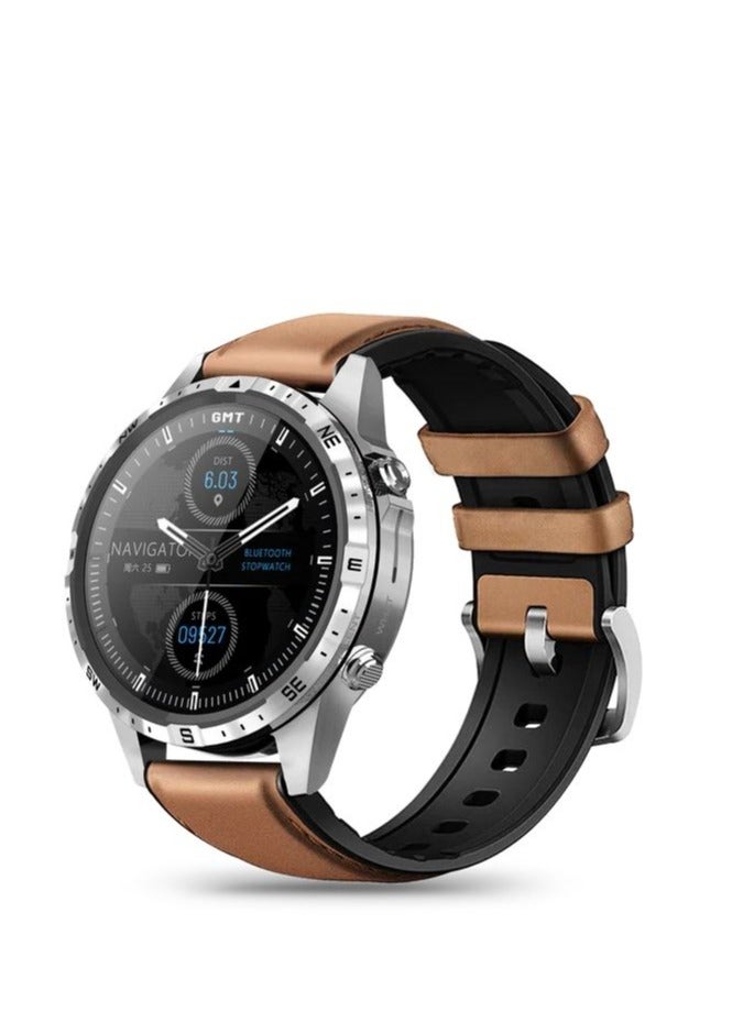 AOLON GT5 Pro Smart Watch Compass HD Bluetooth Call 1.6 inch Full Screen Smartwatch Brown - Image 2