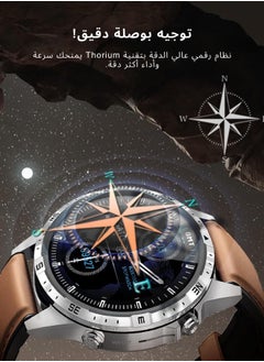 AOLON GT5 Pro Smart Watch Compass HD Bluetooth Call 1.6 inch Full Screen Smartwatch Brown  - Image 4