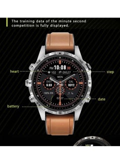 AOLON GT5 Pro Smart Watch Compass HD Bluetooth Call 1.6 inch Full Screen Smartwatch Brown  - Image 5