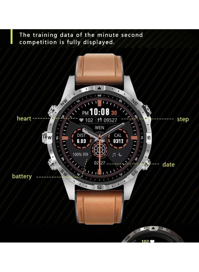 AOLON GT5 Pro Smart Watch Compass HD Bluetooth Call 1.6 inch Full Screen Smartwatch Brown  - Image 5