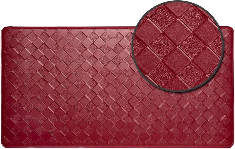 Home Dynamix Anti-Fatigue Kitchen Mat, Cushioned Non-Slip, Red 17"x39" - Image 3