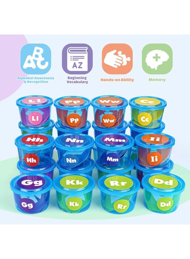 Joyreal Alphabet Learning Toys for Toddlers, 26 Alphabet Soup Sorters with 245 Flash Cards for Early Letter Awareness & Recognition, Fun Education Classroom Supplies Alphabet Sounds Teaching Games - Image 4