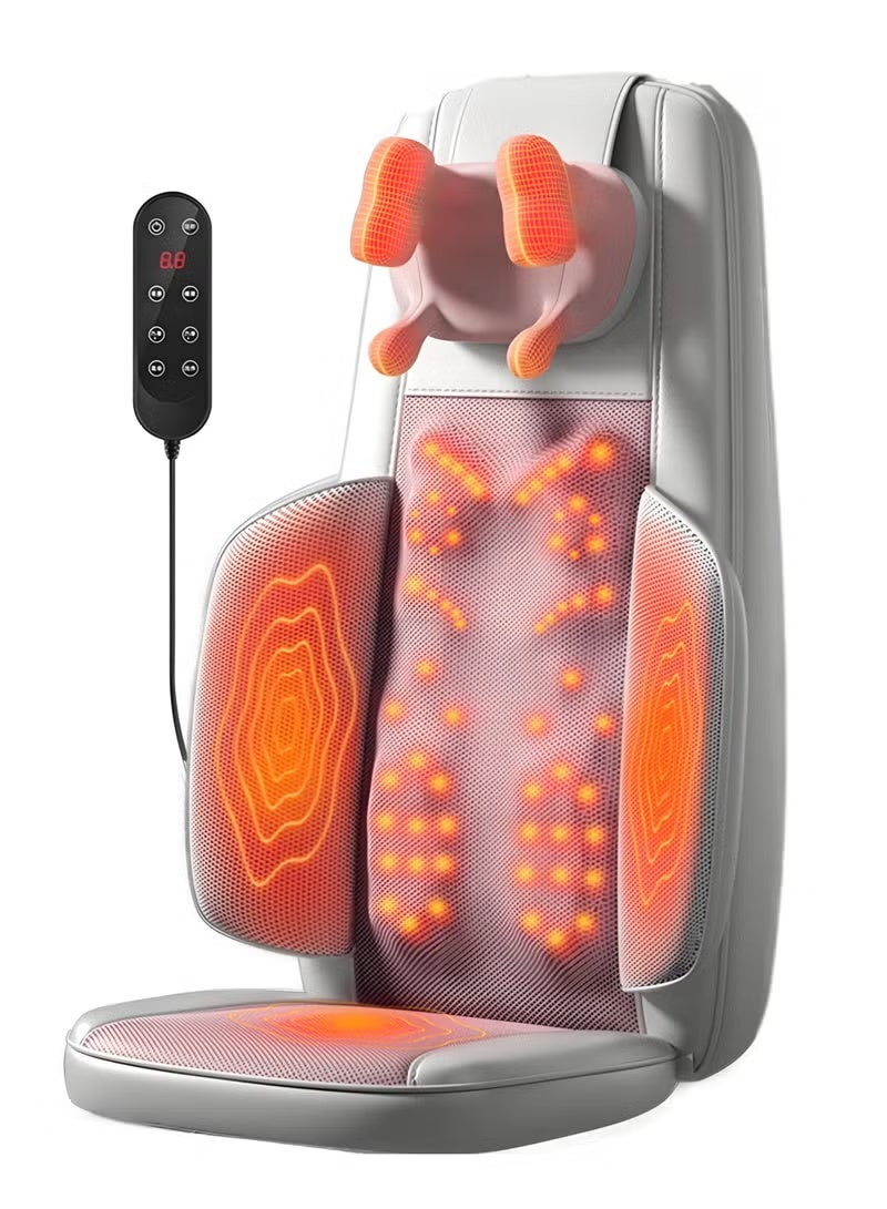 Shiatsu Neck Back Massager with Heat Rolling Electric Back Massagers Chair Pad for Office Car, Home Seat use Adjustable Intensity Full Body Massage Gifts for Dad Mom Women Men