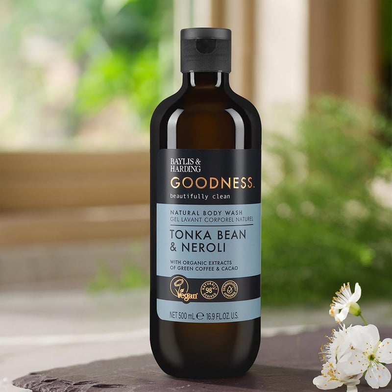Baylis & Harding صابون سائل للجسم من بايليس وهاردينغ، الخير، حبة تونكا ونيرولي، 16.9 أونصة/500 مل (عبوة 3) - Image 4