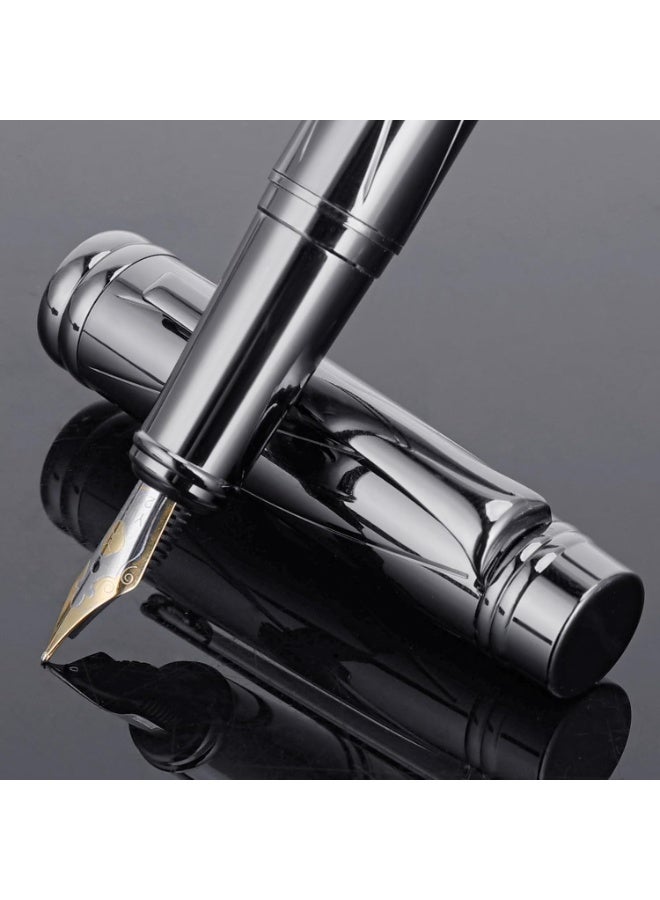 CLENEA Luxury Fountain Pen Set, Heavy Duty Fine Nib Metal Fountain Pens with12 3.4mm Ink Cartridges and Converter, Fancy Pens Smooth Writing for Journaling Office School Supplies - Image 3
