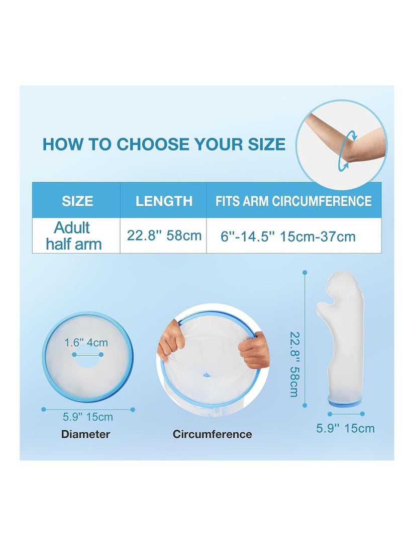 SYOSI Waterproof Arm Cast Cover for Adults - Shower Sleeve for Arm Cast - Watertight Arm Cast Protector for Showering After Surgery - Comfortable and Reusable Arm Cover with Watertight Seal - Image 5