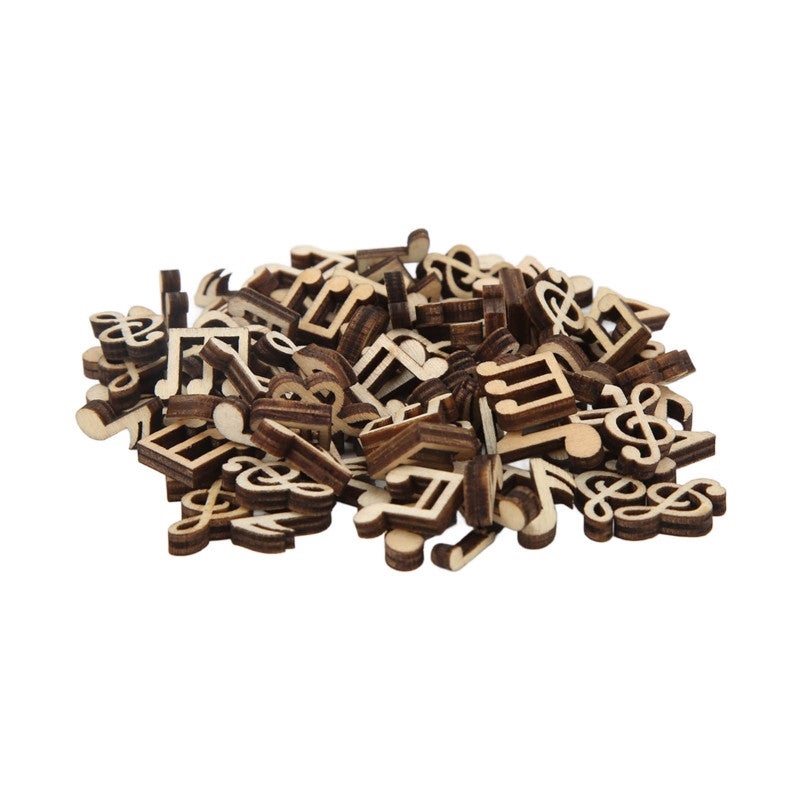 Music Notes Wooden Cutouts 36-Pack Unfinished Wood Ornaments - Mini Music Note Shapes for DIY Crafts and Home Decor - Image 3