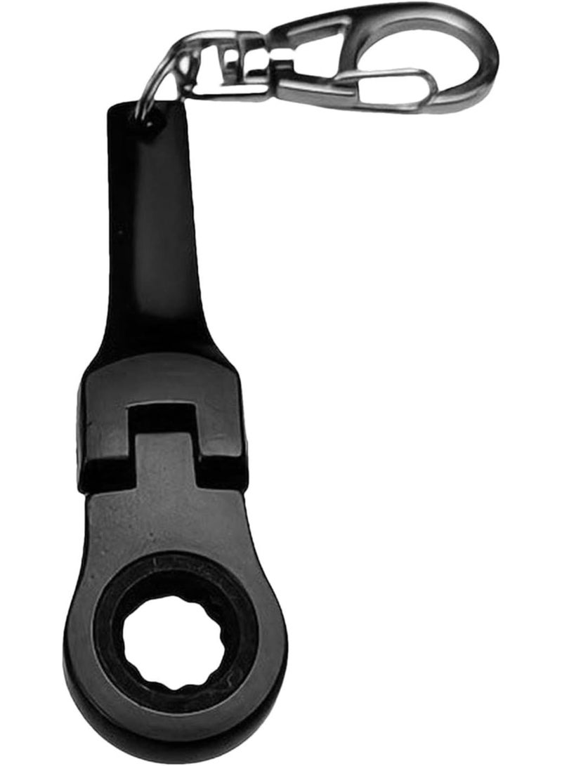 GGOOT Ratchet Wrench Keychain - Wrench with 10mm Ratchet Wrench Key Ring | High Hardness Portable Key Ring Wrench Ratchet Wrench for Auto Repair - Image 1