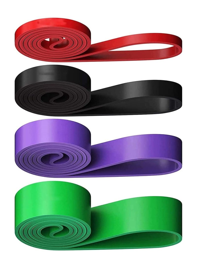 إكسفور أربطة مساعدة للسحب ، أشرطة مقاومة للتمارين الرياضية ، حزام مساعد متين ، مثالية لرفع الأثقال ، والتمدد ، والتمرين ، وتدريب الجسم ، واللياقة البدنية ، وشد العضلات ، ومناسبة للرجال والنساء (4 قطع) - Image 1