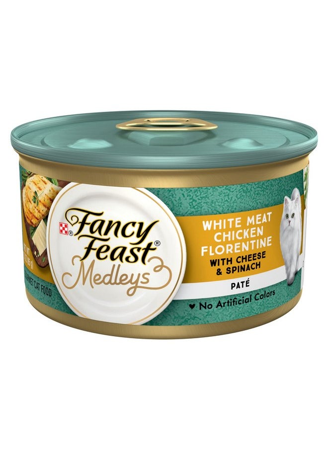 Fancy Feast Purina Fancy Feast Pate Wet Cat Food, Medleys White Meat Chicken Florentine With Cheese & Garden Greens - (Pack of 24) 3 oz. Cans  - Image 1