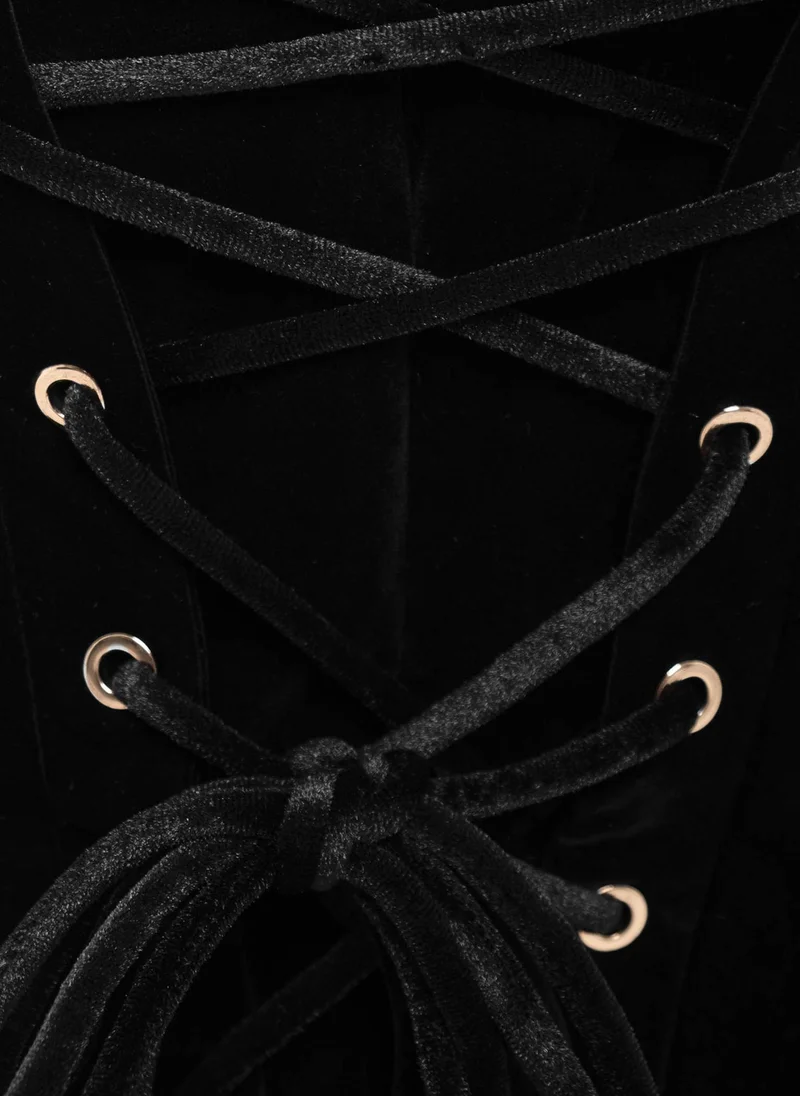Lichi  Velvet strapless corset for Women | Best Price UAE