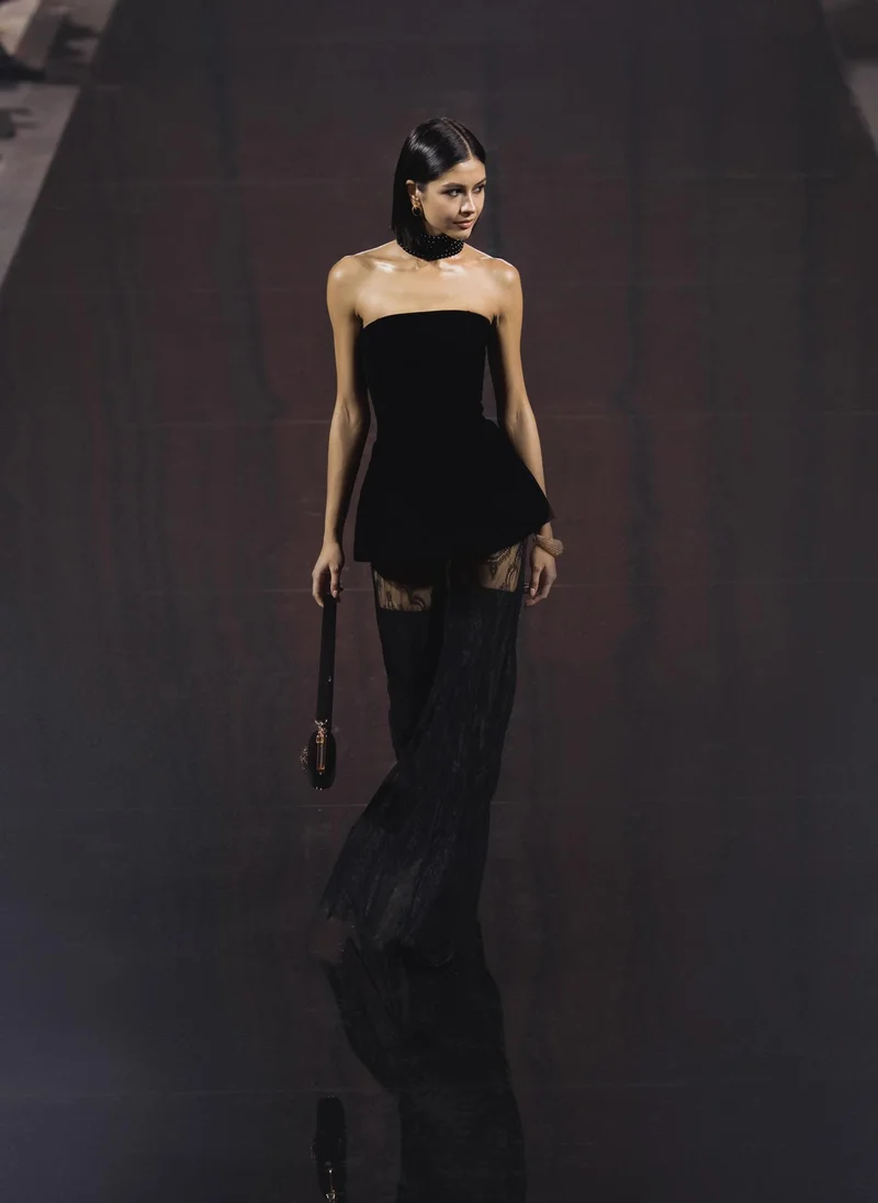 Lichi  Velvet strapless corset for Women | Best Price UAE