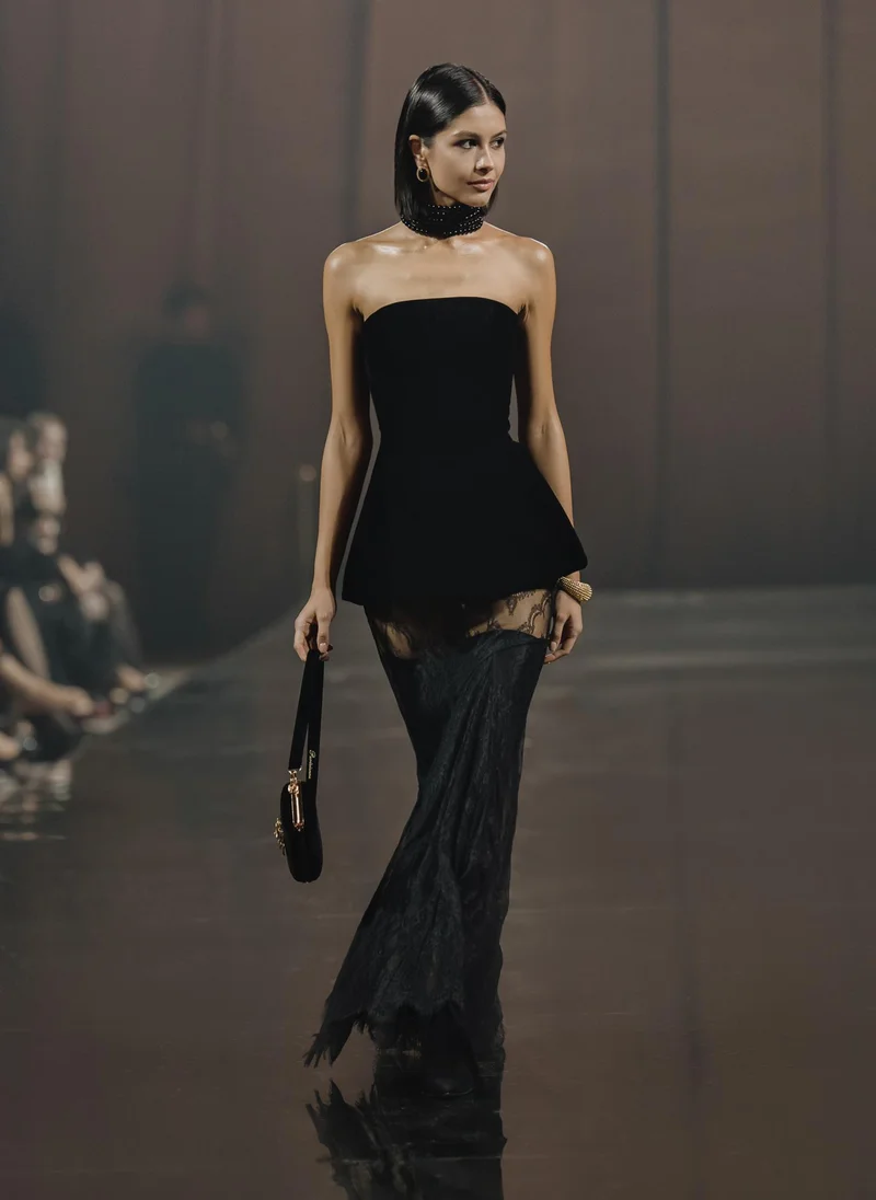 Lichi  Velvet strapless corset for Women | Best Price UAE