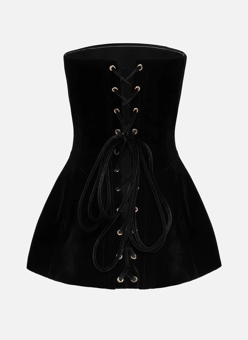 Lichi  Velvet strapless corset for Women | Best Price UAE